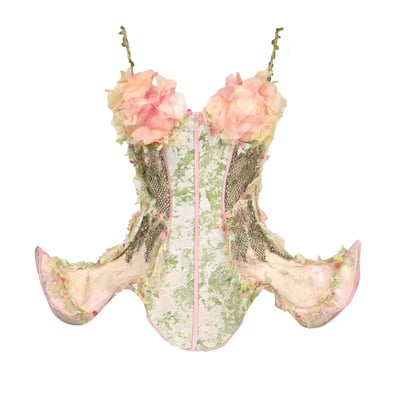 Forest Spirit Floral Boned Corset Dress