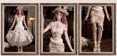 Cupid's Verse Bustle Trailing Skirt