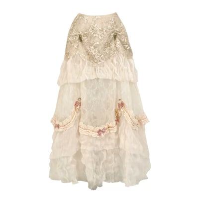 Cupid's Verse Bustle Trailing Skirt