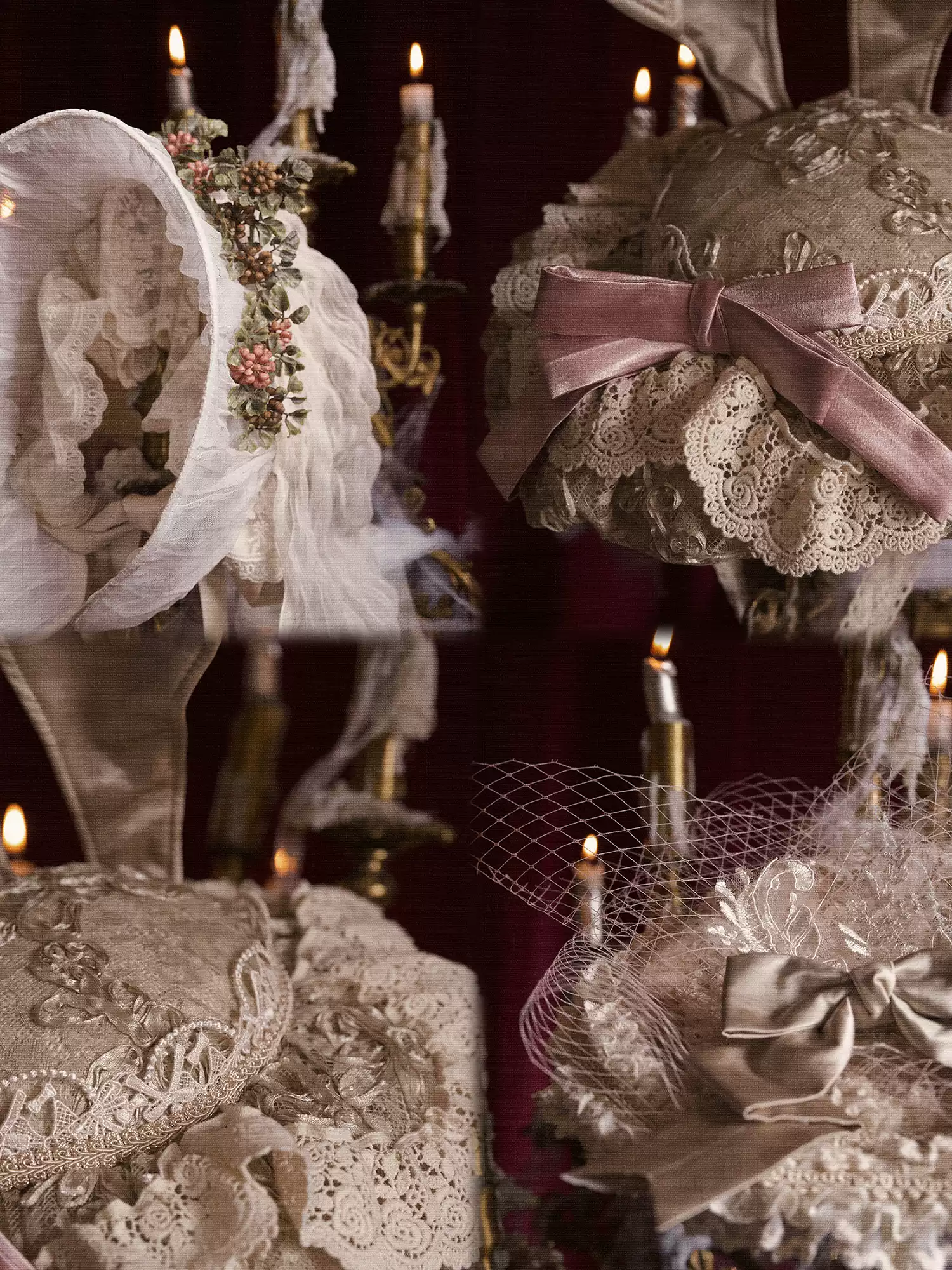 Cupid's Verse Rococo Bunny-Ear Bonnet