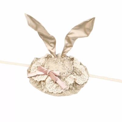 Cupid's Verse Rococo Bunny-Ear Bonnet