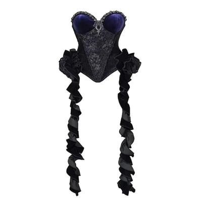 Day of Mourning Gothic Velvet Bustier