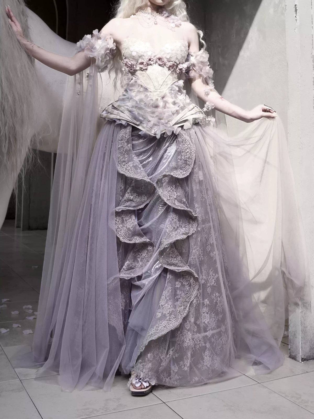 Moonlit Beast Spirit Heavy Lace Skirt
