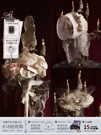 Cupid's Verse Rococo Tulle Round-Top Hat