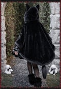 Werewolf — Black Fur Cape with Hood and Tail