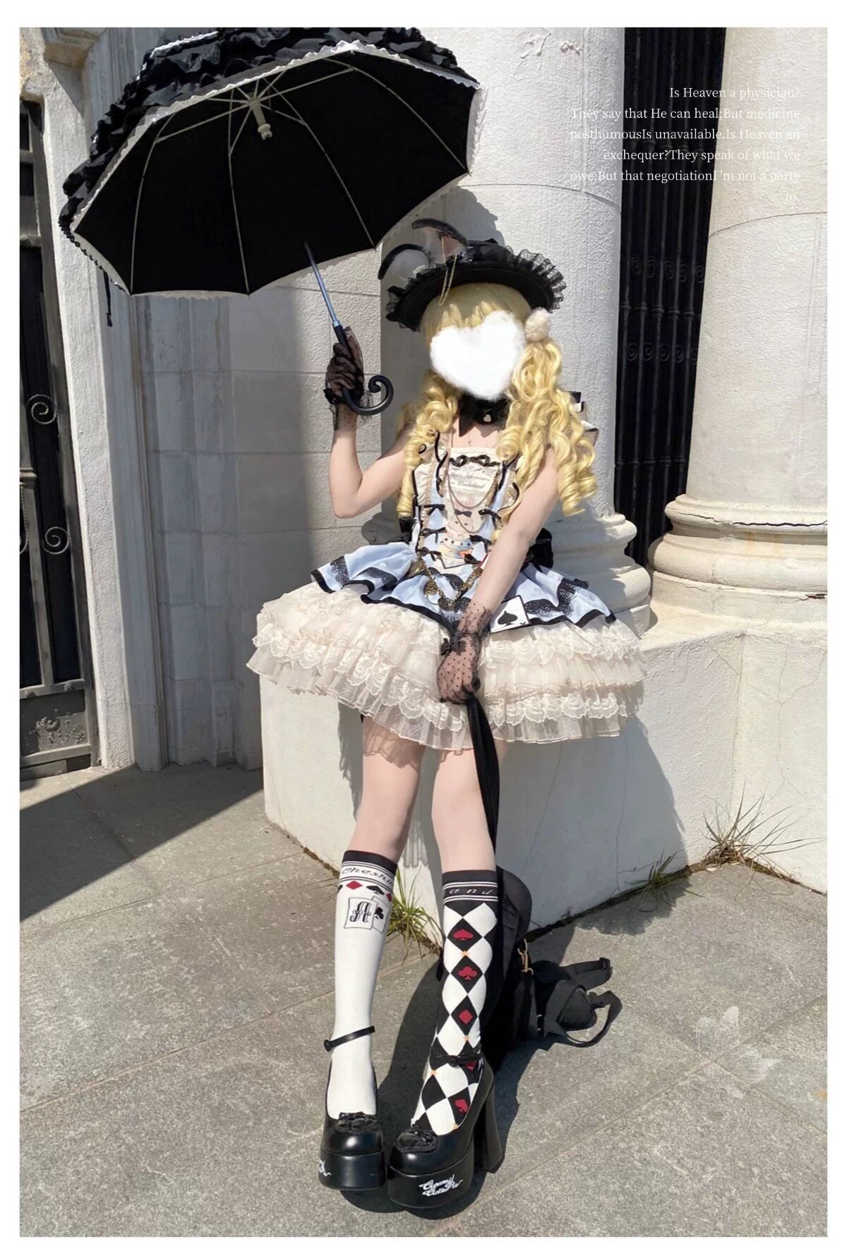 Bunny Magic Lolita Dress (Blue, Large Set)