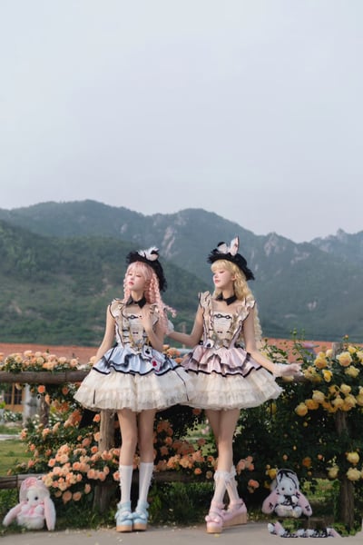 Bunny Magic Lolita Dress (Blue, Large Set)