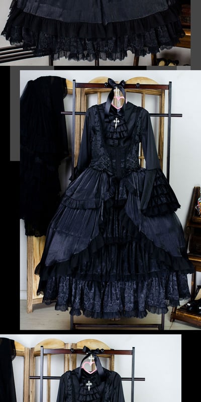Gothic Full Set (JSK, Blouse and Veil)